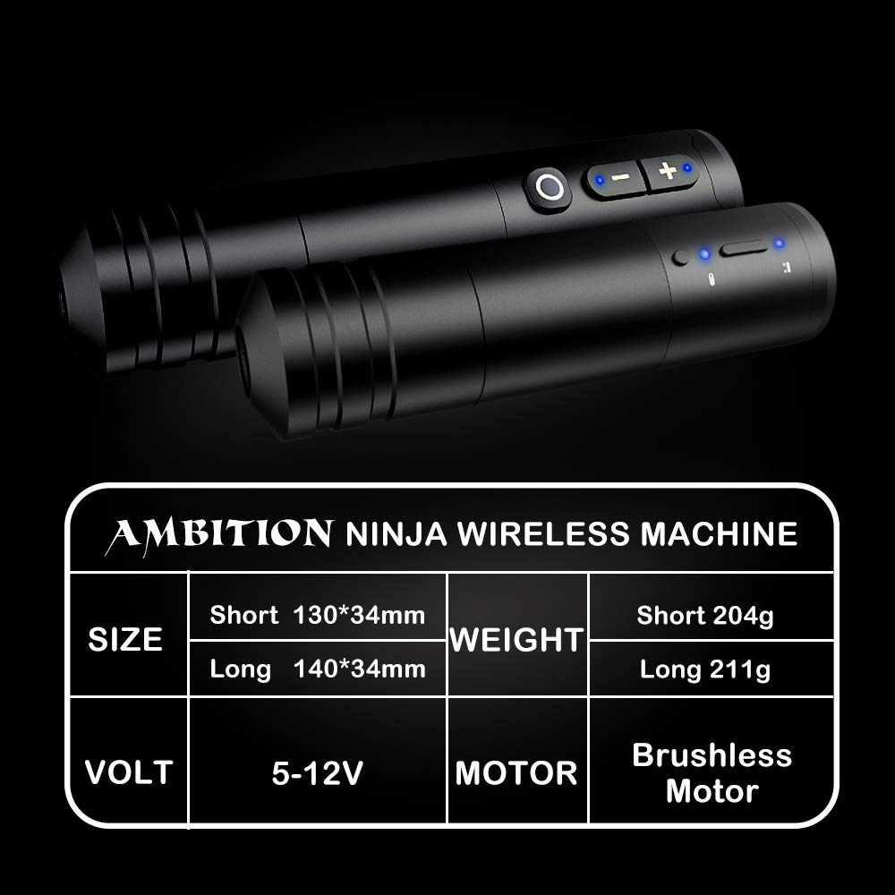 Professional Rotary Tattoo Machine - Wireless Battery Cartridge Pen with 2400mAh Power, Japan Coreless Motor & Digital LCD Display | Permanent Makeup Equipment for Tattoo Artists | Ideal for Studio, Home & Professional Tattoo Sessions