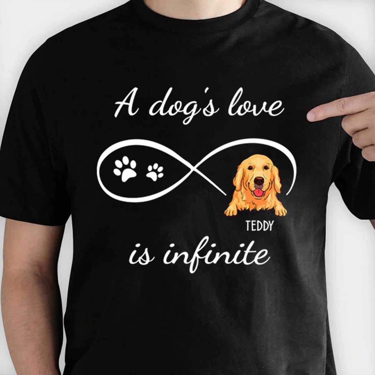 Custom Dog Lover T-Shirt for Men - Personalized Dog Dad Shirt - Funny Pet Owner Gift - Perfect for Father's Day, Birthday & Dog Adoption Celebrations