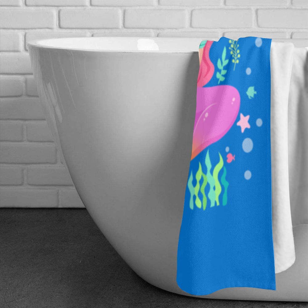 Custom Personalized Mermaid Beach Towels for Women & Girls - Quick Dry Super Soft Microfiber Bath Towel with Name - 30×60 Inches Large Size - Perfect for Pool, Beach, Vacation & Spa Days (Mermaid 7)