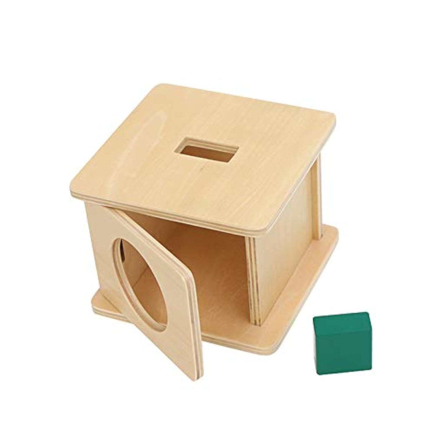 **Adena Montessori Imbucare Box with Rectangular Prism Sliding Top - Montessori Educational Toys for Toddlers - Early Learning & Fine Motor Skills Development for Kids**    *(Perfect for Montessori classrooms, homeschooling, or at-home learning to enhance hand-eye coordination and cognitive development in toddlers.)*
