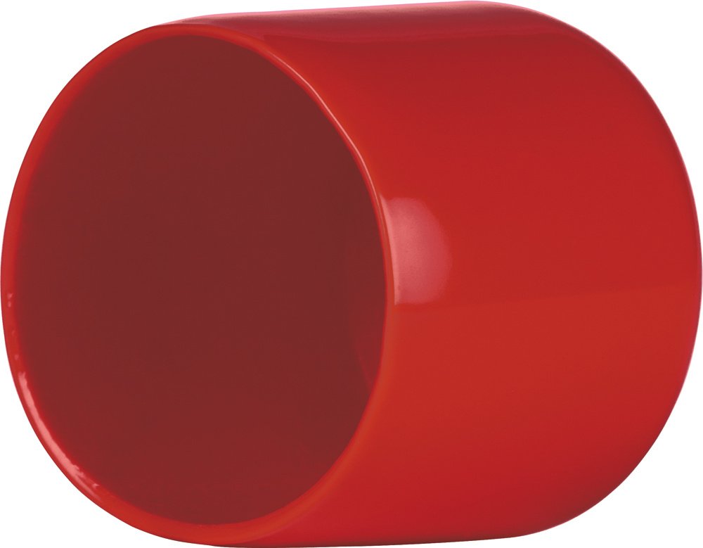 2.5 Inch Clear Plastic Storage Containers with Red Caps - 25 Pack PETG Food Grade Containers 12.25in Long for Organizing Beads, Crafts, Jewelry & Small Parts - Airtight RVCC9051R-10 Caps Included