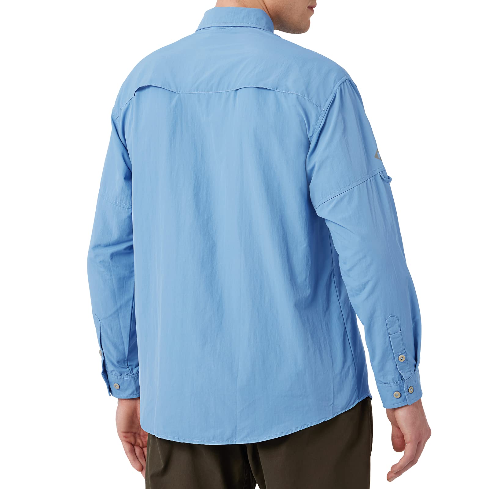 NAVISKIN UPF 50+ Men's Sun Protection Fishing Shirt - Long Sleeve UV Shirt for Fishing, Hiking, Travel & Camping | Lightweight Quick-Dry Outdoor Shirt for Sun Safety