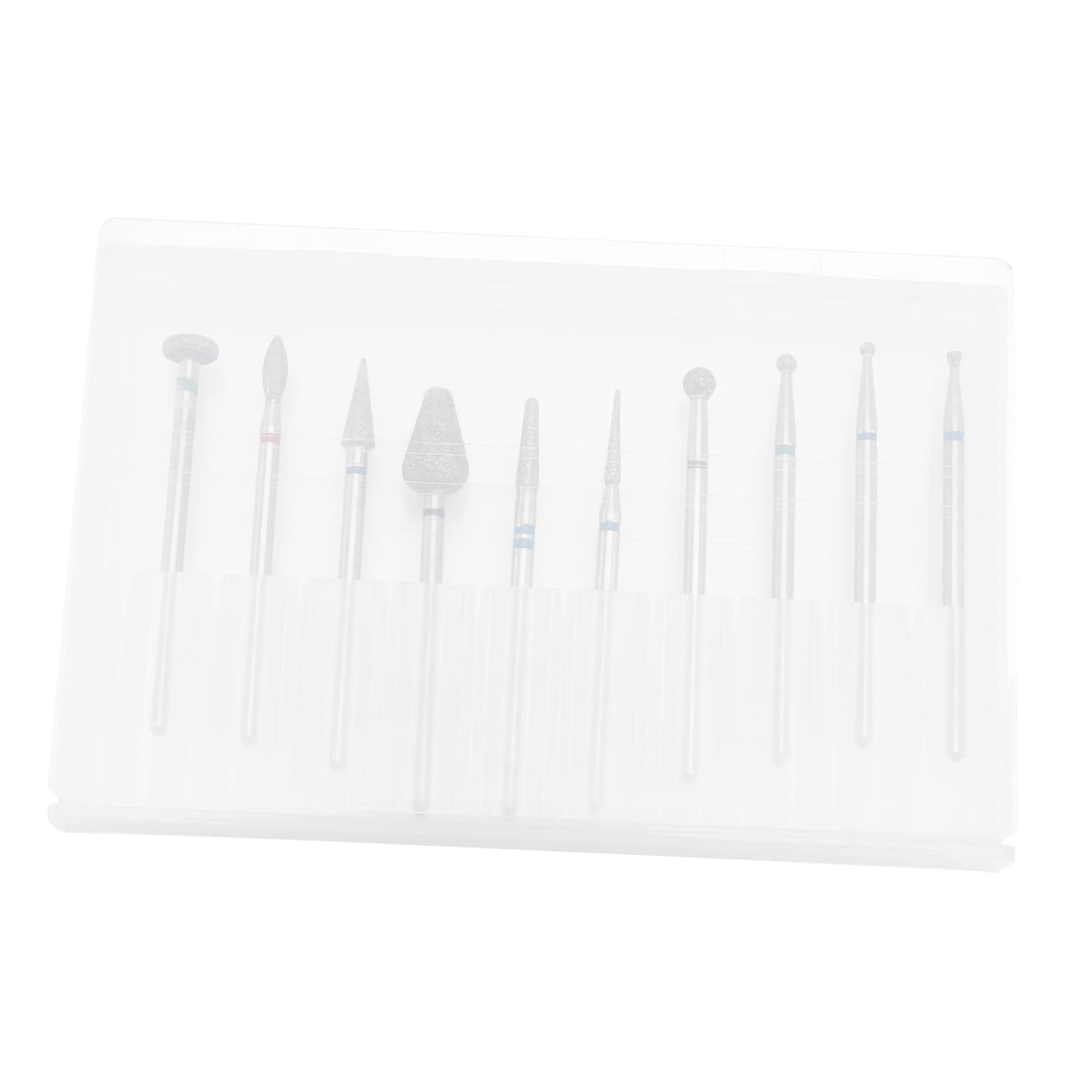 FRCOLOR 10PCS Stainless Steel Nail Drill Bits Set with Sanding Caps - High Wear Resistance Professional Manicure Tools for Nail Salon, Spa & Home Use - Perfect for Acrylic Nails, Gel Polish Removal & Nail Art Design
