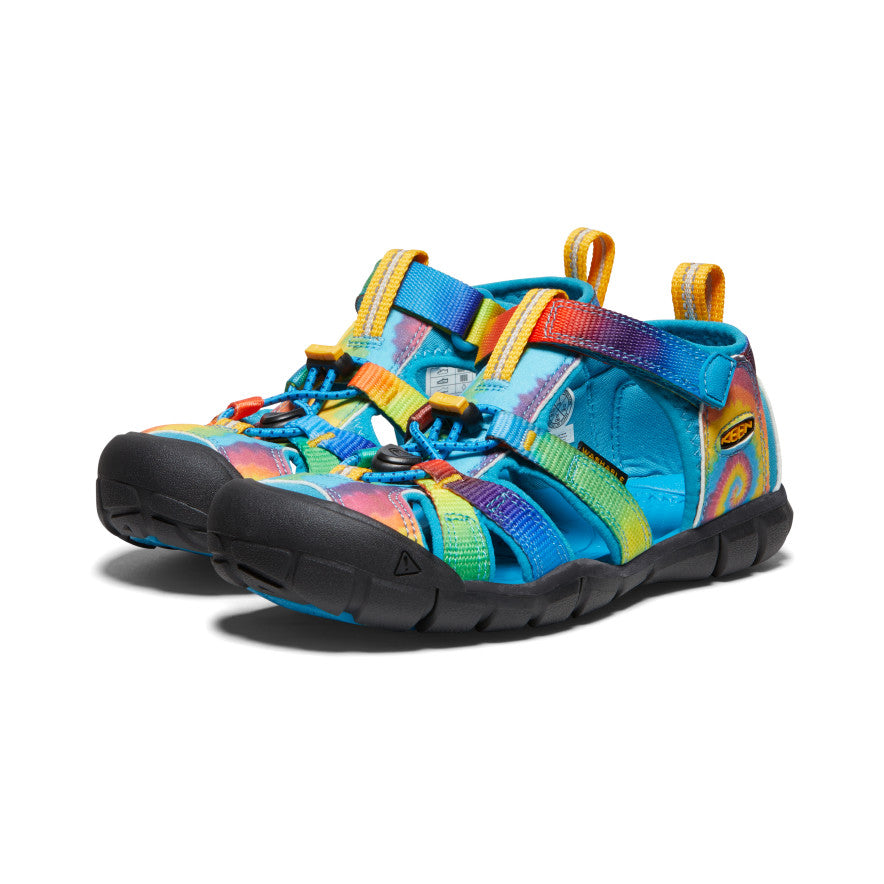 Seacamp II CNX Water Shoes for Big Kids - Vivid Blue & Original Tie Dye | Lightweight Quick-Dry Beach Shoes for Boys & Girls | Perfect for Swimming, Surfing & Summer Water Activities