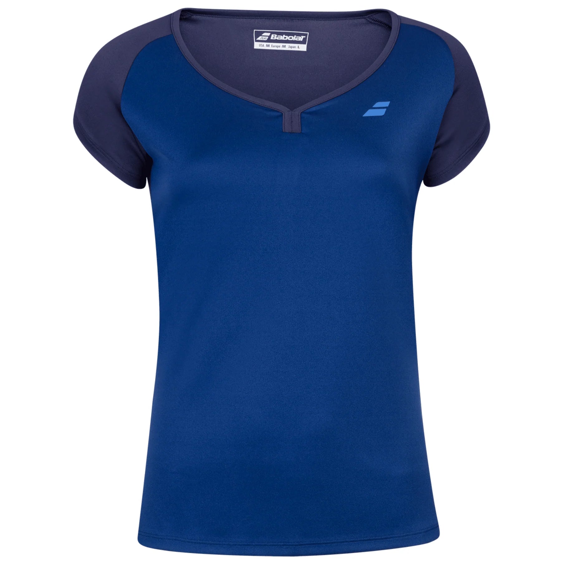 Babolat Play Cap Sleeve Girls Tennis Top - Estate Blue | Breathable Performance Shirt for Junior Players | Perfect for Training & Matches