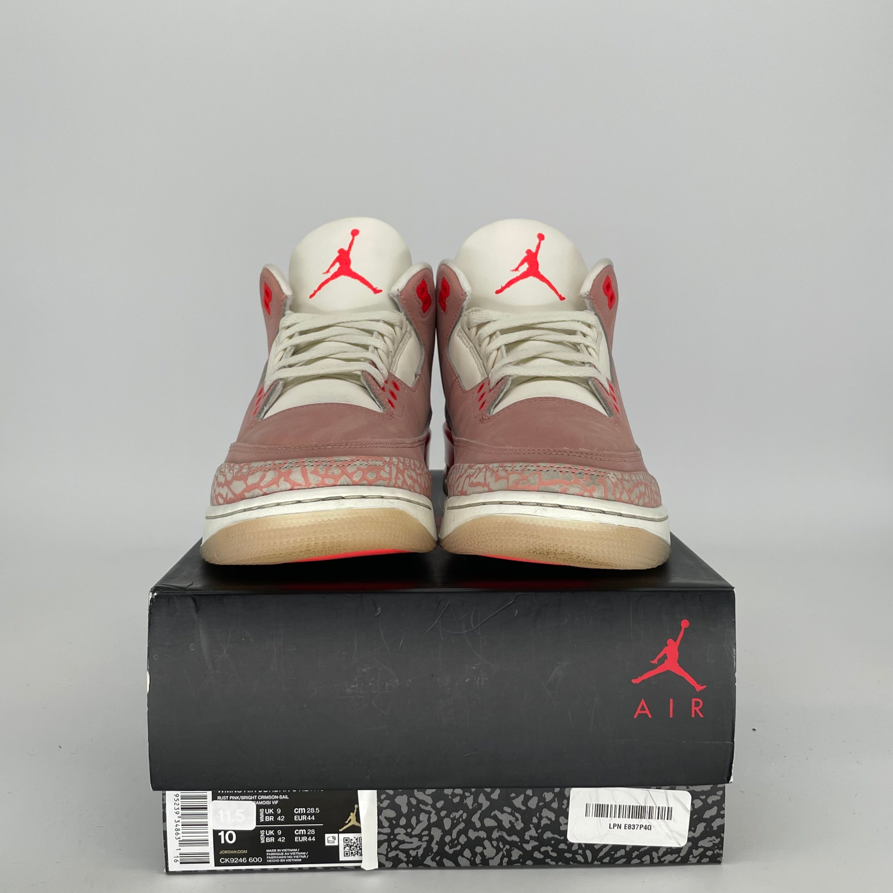 AIR JORDAN 3 Rust Pink Women's Basketball Shoes Size 10/11.5W - Style CK9246-600 | Retro Sneakers for Running, Gym Workouts & Streetwear Fashion