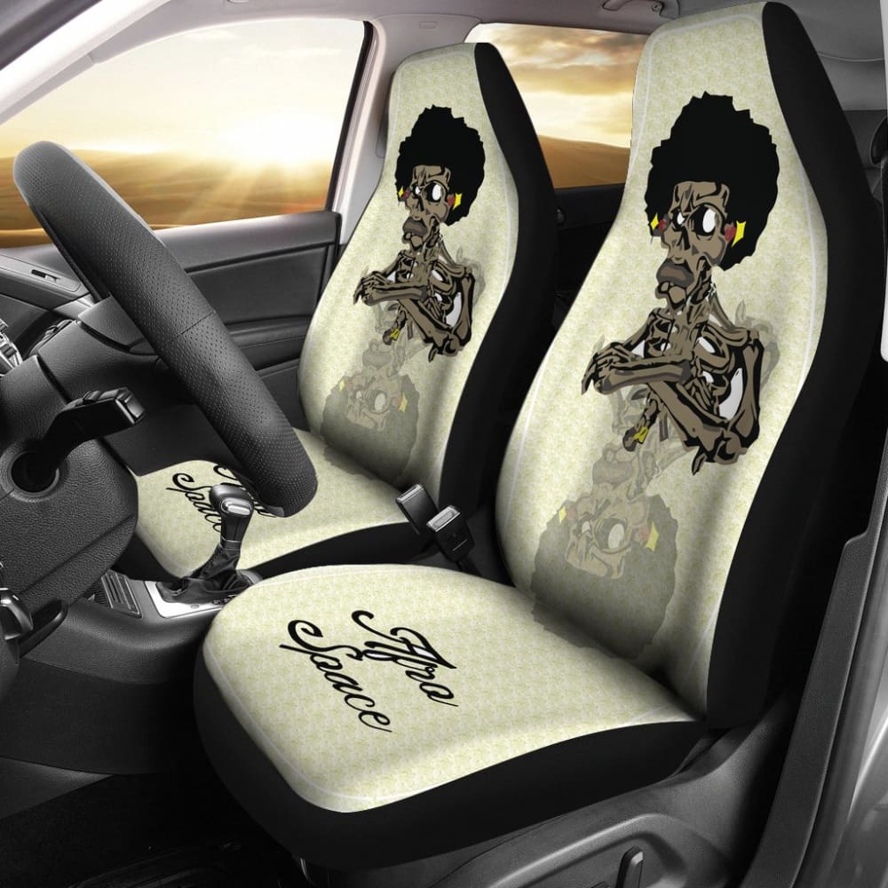Afro Space Cross Armed Car Seat Covers - Universal Fit for Cars, Trucks & SUVs - Durable Neoprene Protection (Model 184610) | Perfect for Road Trips & Daily Commutes