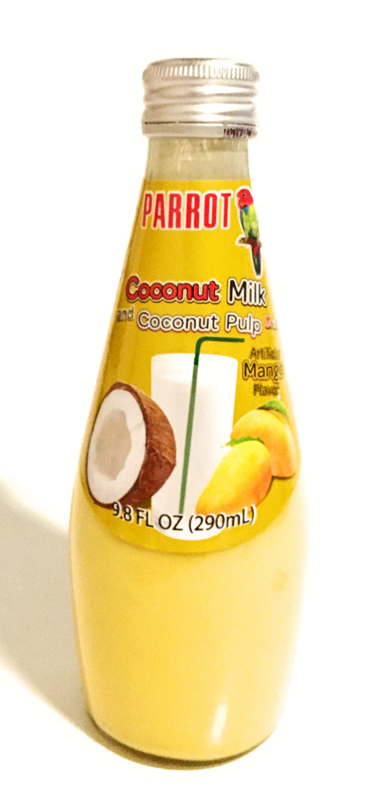 5 Pack You Wei Dou Kiwi Juice 14.2 Oz Each + 1 Parrot Coconut Milk & Coconut Pulp Drink (Mango Flavor) 9.8 Fl Oz - Refreshing Tropical Fruit Juice Combo for Summer Parties, Picnics & Healthy Snacking
