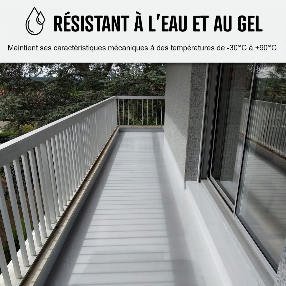 Waterproof Resin Coating, Walkable Varnish - 5 m² Coverage, Private Traffic, Porous Substrate - Transparent Matte Finish by ARCANE INDUSTRIES - Ideal for Patios, Balconies & Driveway Sealing