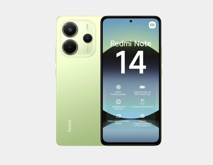 Xiaomi Redmi Note 14 4G Smartphone - 256GB ROM 8GB RAM Dual SIM Unlocked GSM (Lime Green) - Perfect for Gaming, Streaming & Business Use
