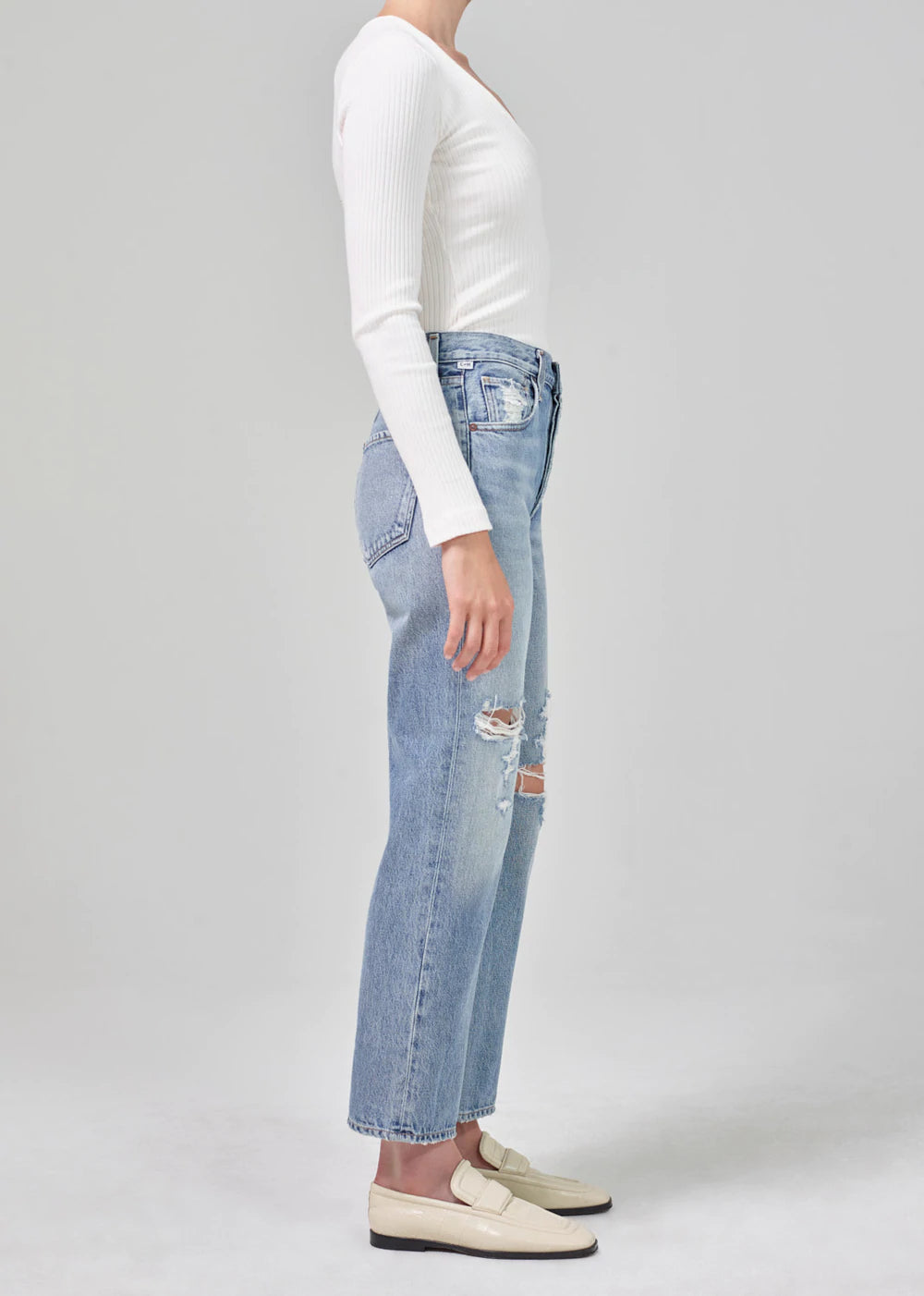 Emery Crop Relaxed Straight Jeans - High Waist Comfort Fit for Women | Perfect for Casual Outings & Summer Heatwave