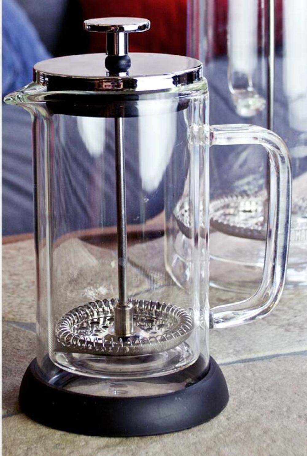 Premium Heat-Resistant Glass Coffee Maker - 600ml French Press Pot with Stainless Steel Filter for Handcrafted Coffee & Tea | Perfect for Home, Office & Camping Brewing