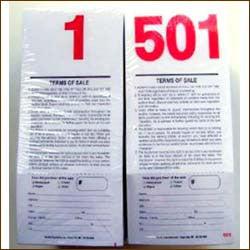 500 Pre-Numbered Stock Bid Cards with Registration Stub - Red Numbers on Black Ink | Perfect for Auctions, Fundraisers & Events