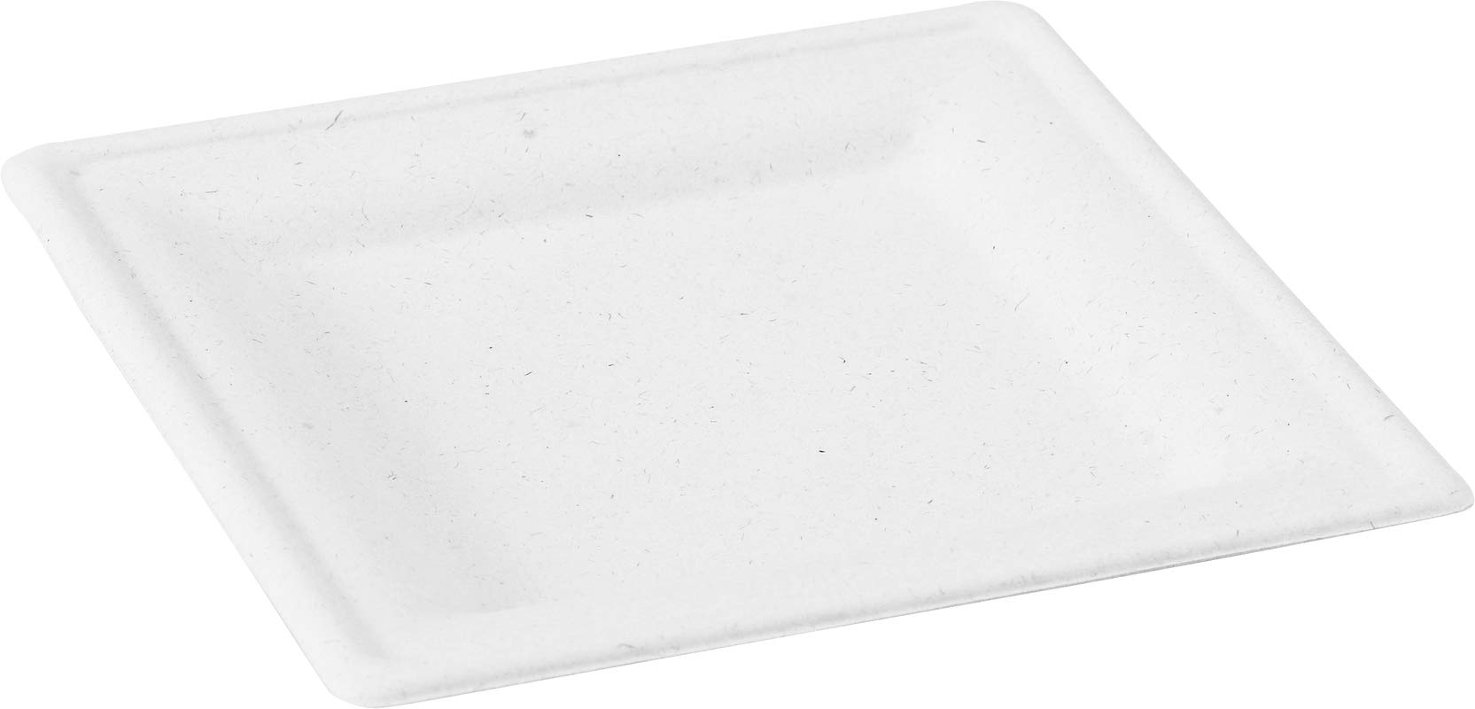 Eco-Friendly White Square Sugarcane Plates - Biodegradable & Compostable 7.8