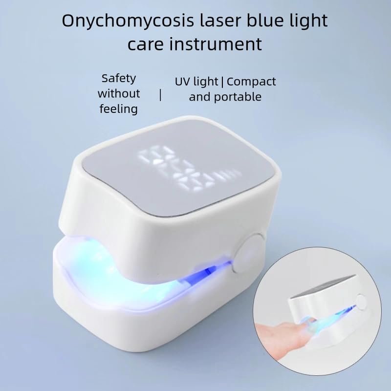 LED Display Nail Fungus Treatment Lamp - FSA/HSA Eligible Blue Light Therapy for Toenail Fungus (Onychomycosis) - Home Use Device for Effective Nail Care & Fungal Infection Relief - Perfect for At-Home Pedicures & Foot Health Maintenance