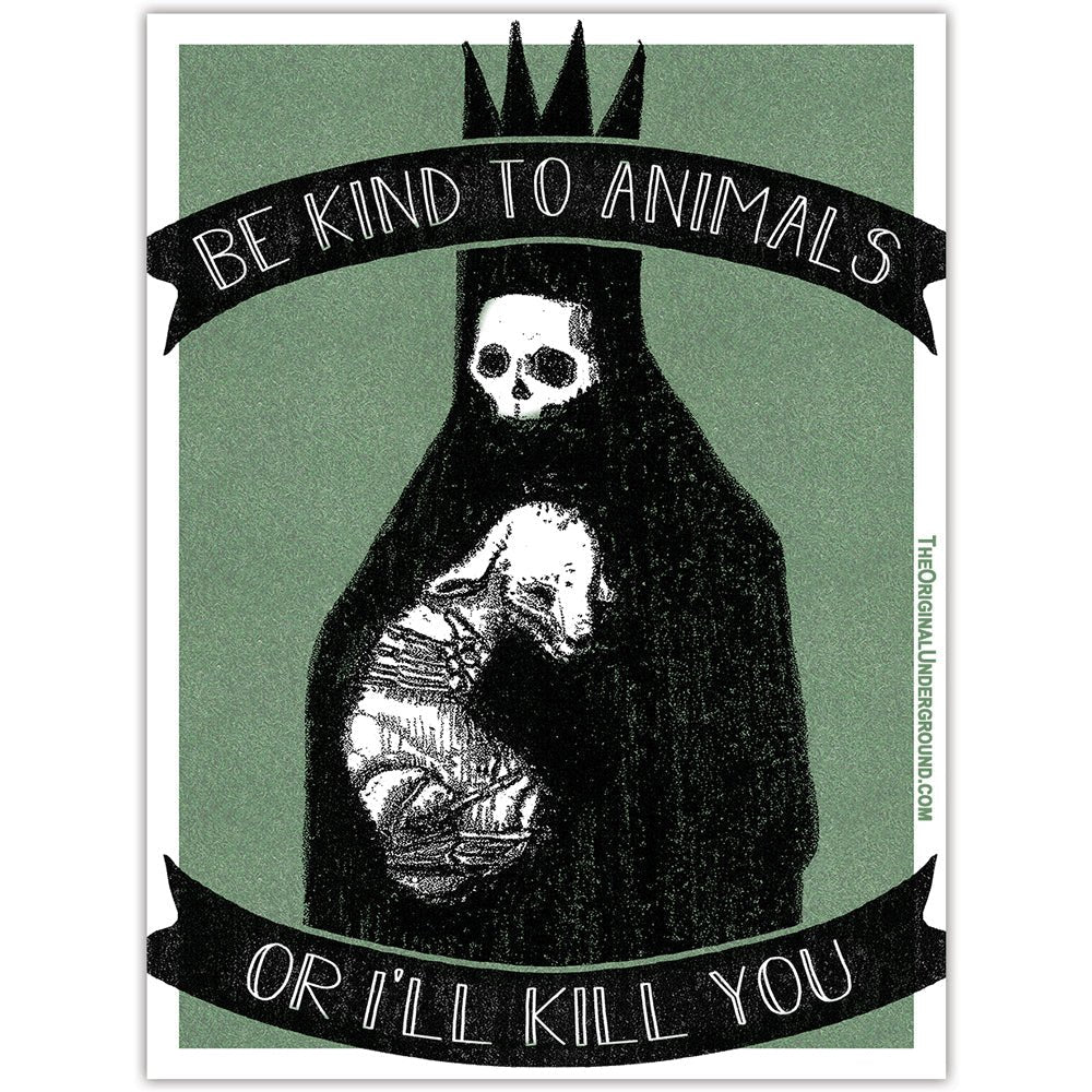 Be Kind to Animals Sticker - Cute Animal Lover Decal for Laptop, Water Bottle, Notebook - Perfect for Pet Lovers & Wildlife Supporters