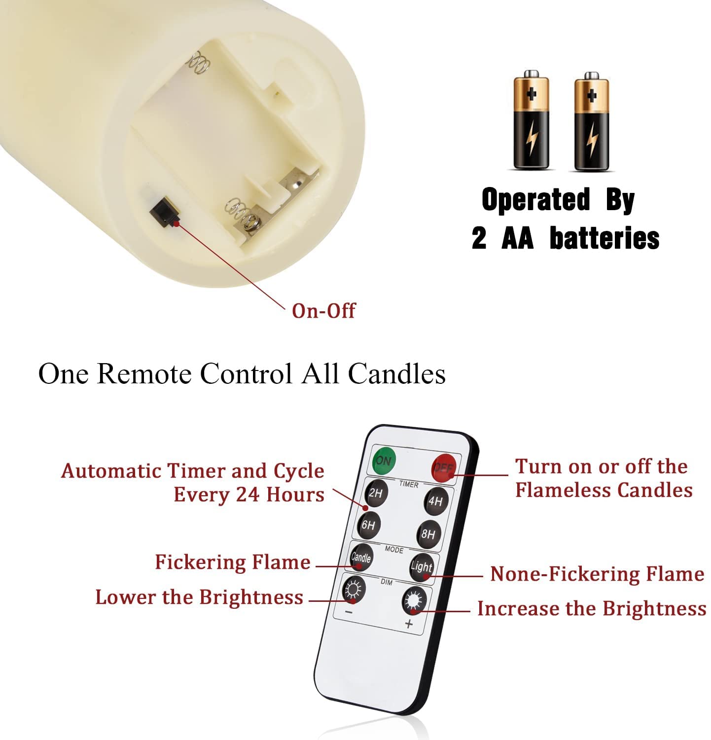 Real Wax Flameless Candles 6