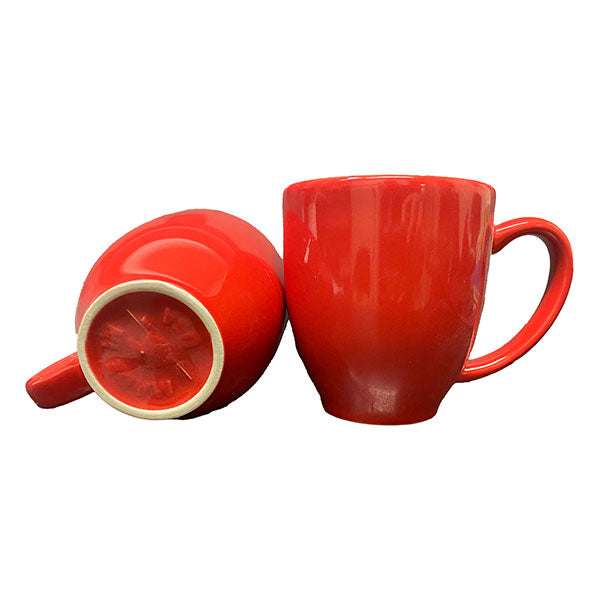 Valentine Grande Bistro Mug Set of 2 - Romantic Red Coffee Cups for Couples - Perfect for Valentine's Day Gifts, Anniversary Presents & Cozy Morning Coffee Dates