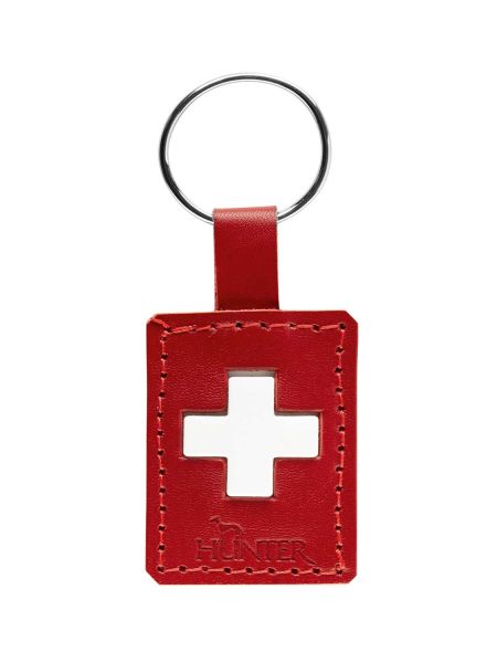 Swiss Cross Leather Key Ring - Durable & Stylish Keychain for Men & Women - Perfect for Keys, Gift Giving & Everyday Use