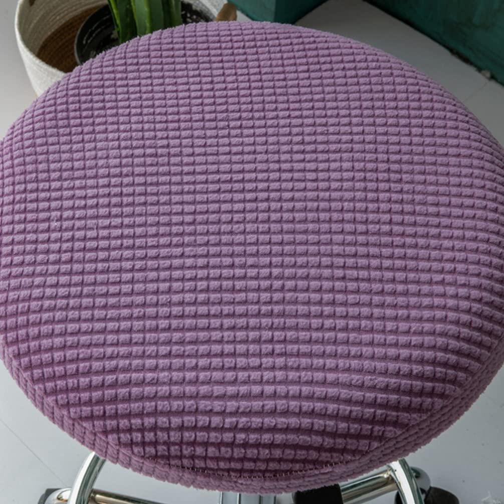 Wakauto Elastic Round Stool Cover - Universal Fit for Vanity Chairs, Bar Stools, Counter Chairs & Moon Chairs - Soft Protective Cushion Case for Home, Salon, and Restaurant Use