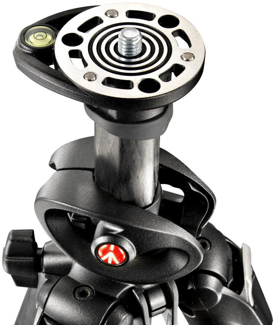 Manfrotto 055CXPRO4 Carbon Fiber Tripod with Q90 Column - 4-Section Professional Camera Tripod with Magnesium Castings (Black) for Photography, Videography & Outdoor Shooting