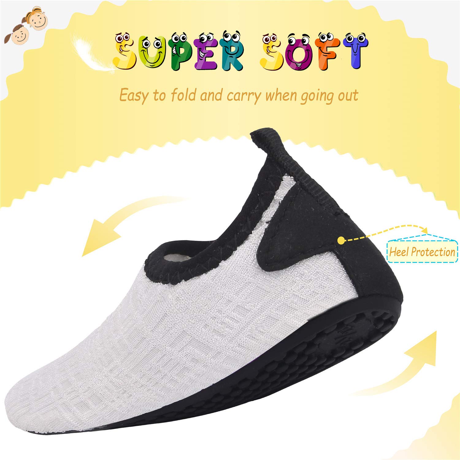 Storeofbaby Quick Dry Baby Water Shoes for Boys & Girls - Barefoot Aqua Socks for Swimming, Beach, Pool, and Outdoor Water Activities