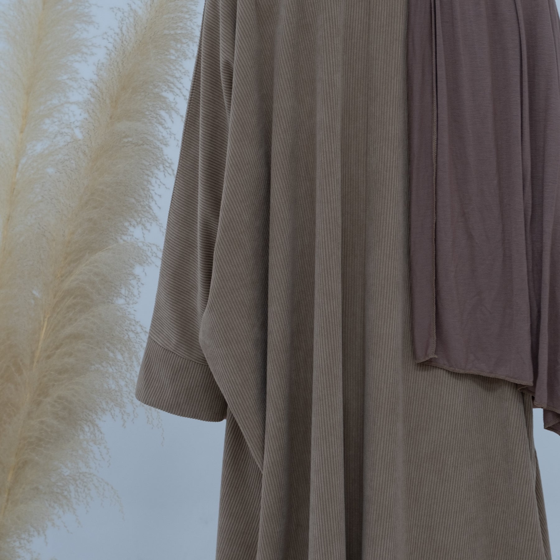 Melissa Corduroy Autumn Duster Coat for Women - Taupe Long Cardigan | Perfect for Fall Layering, Office Wear & Casual Outfits