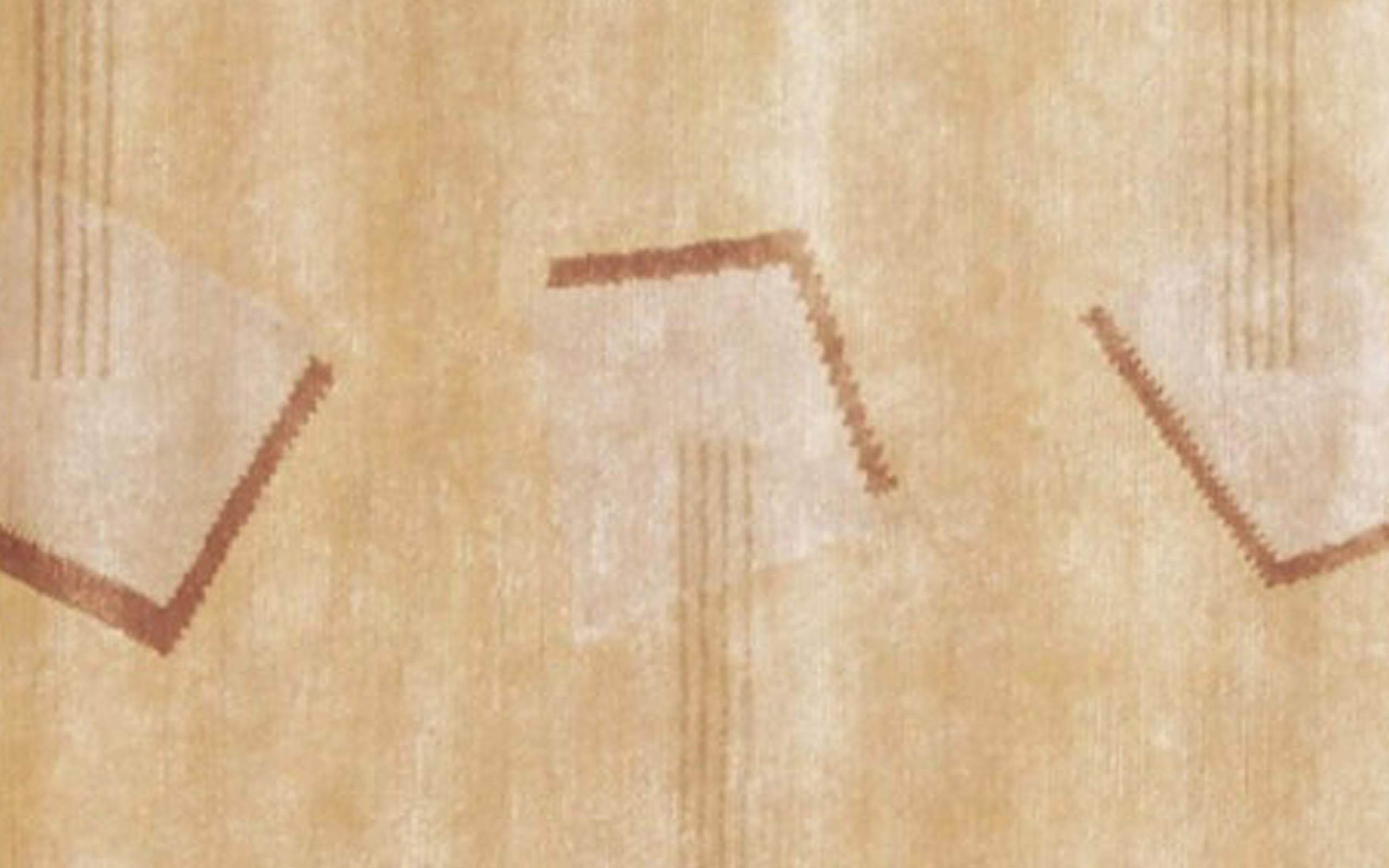 Hand Knotted Beige Area Rug 4'6