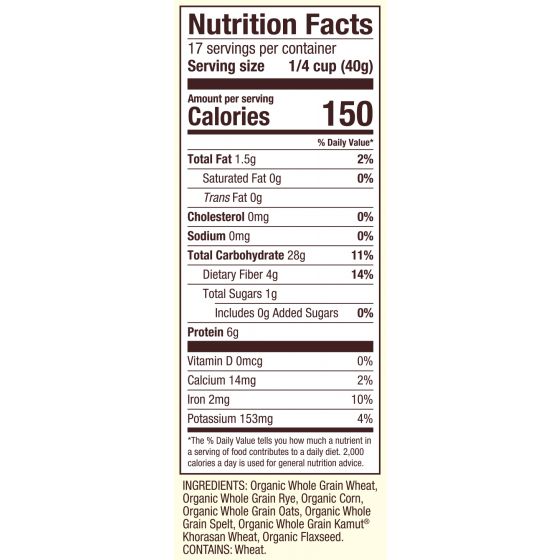Bob's Red Mill Organic 6 Grain Hot Cereal - Whole Grain Breakfast Blend | Perfect for Healthy Morning Meals & Quick Energy Boost