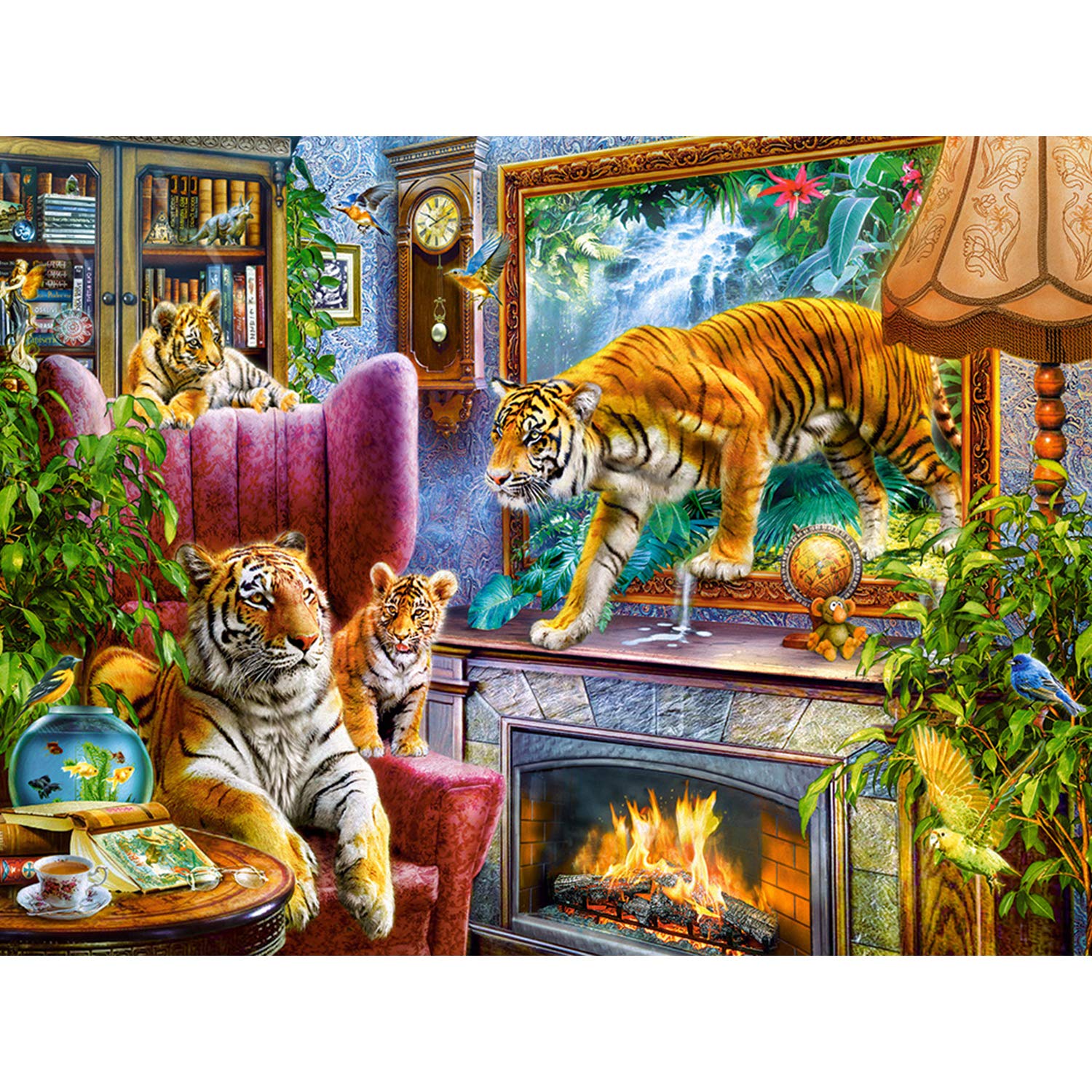 3000 Piece Tiger Puzzle for Adults - Realistic Wildlife Jigsaw Puzzle with Vibrant Art - Family & Adult Brain Teaser Game - Perfect for Home Decor, Stress Relief & Family Bonding Activities