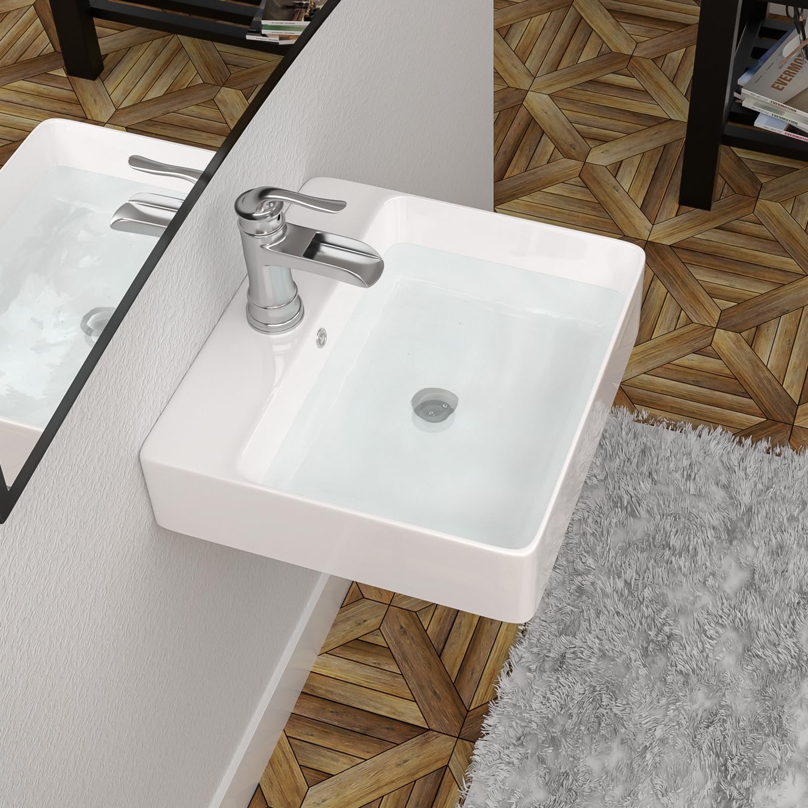 18 Inch Wall Mounted Bathroom Sink - Mocoloo 18