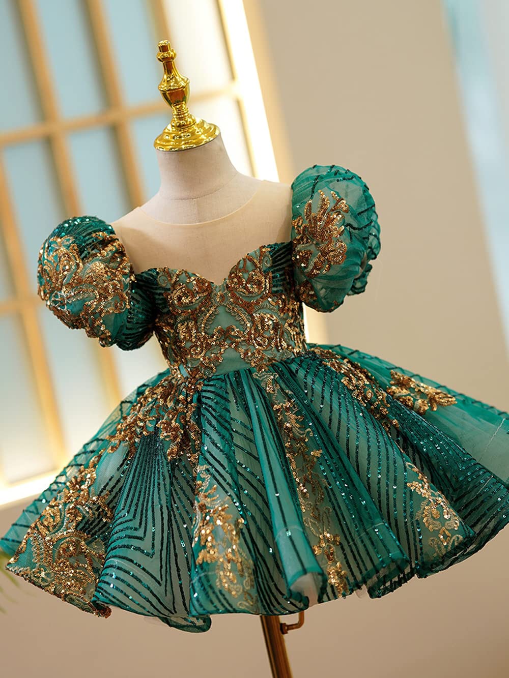 Luxury Sequin Flower Girl Dresses for Toddlers - Princess Wedding Party & Pageant Ball Gown Tutu Dress for Special Occasions