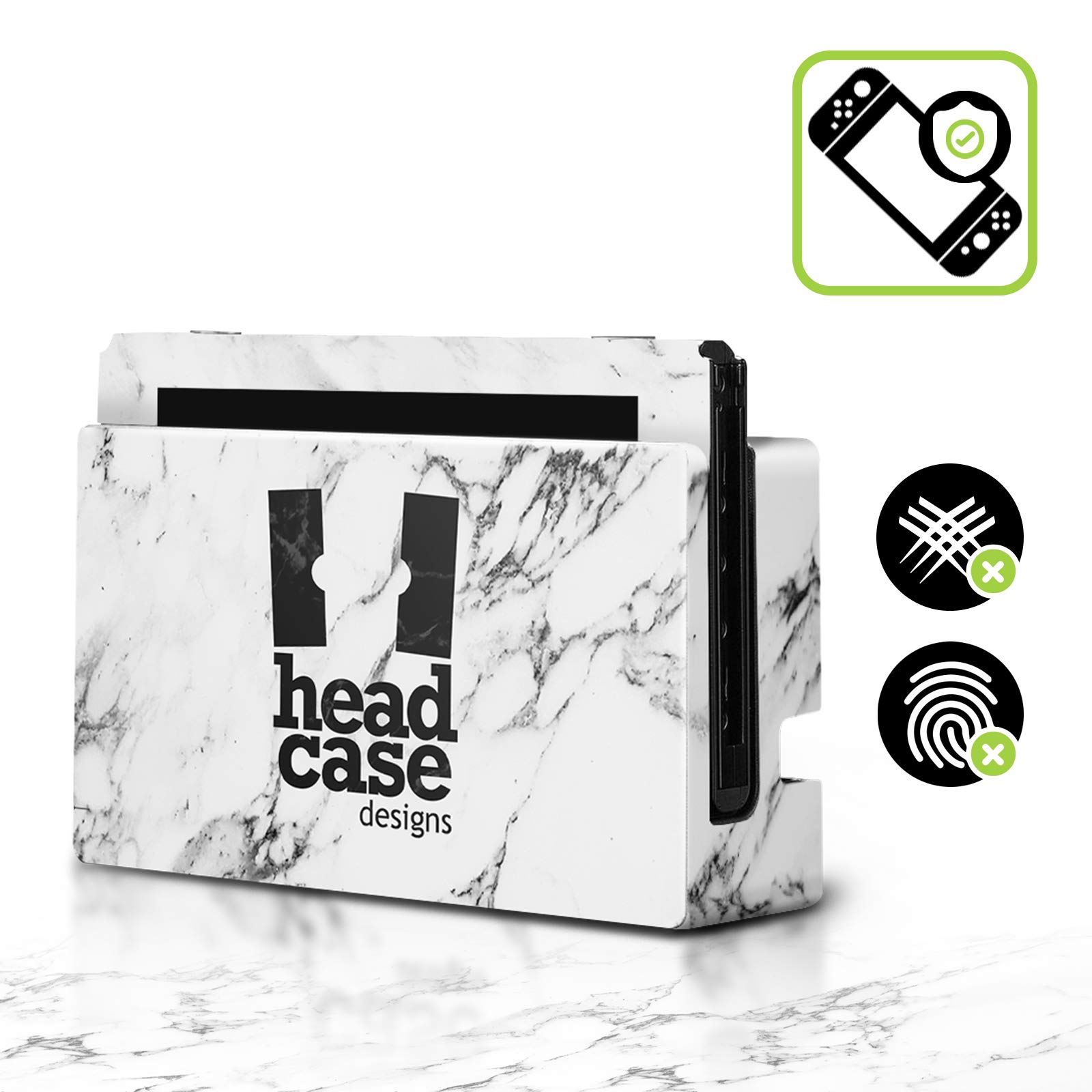Official Head Case Designs Elisabeth Fredriksson Deep Teal Stone Art Matte Vinyl Skin Sticker for Nintendo Switch Joy-Con Controllers - Durable Protection & Custom Gaming Style for Switch Lovers