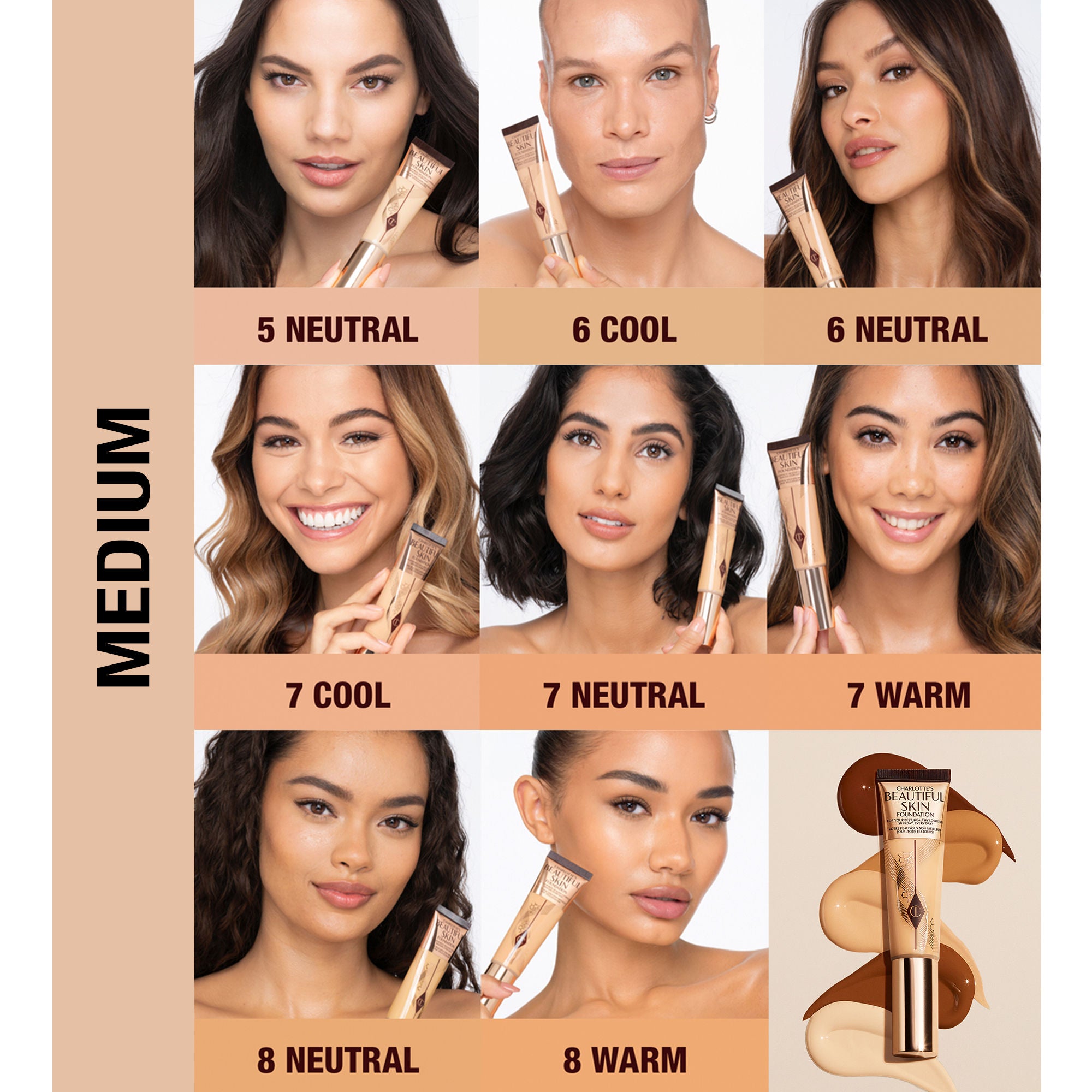Charlotte's Beautiful Skin Foundation - Flawless Full Coverage Liquid Makeup for All Skin Types | Perfect for Daily Wear, Special Occasions & Photography