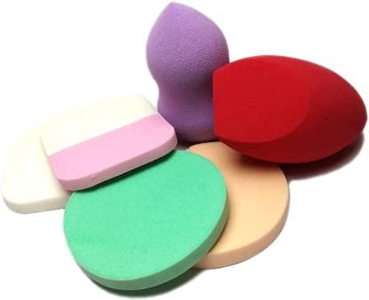 Sharyl Beauty Blender Sponge Set - 6 Pack Makeup Sponges for Flawless Foundation & Concealer Application | Soft, Blendable Cosmetic Puffs (Colors May Vary) | Perfect for Daily Makeup, Professional Salon Use & Travel Beauty Essentials