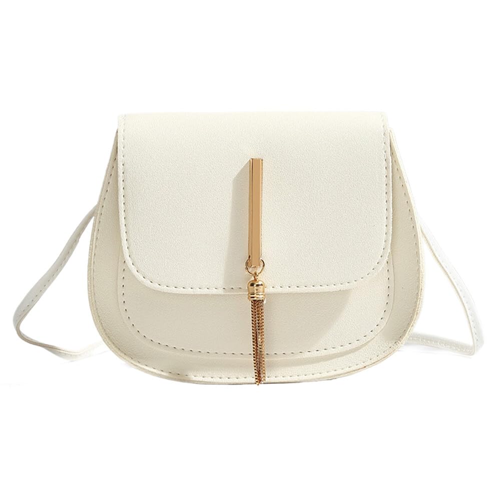 Genuine PU Leather Crossbody Bags for Women - Stylish Flap Shoulder Bag with Tassel Decoration, Compact Phone Purse Handbag | Perfect for Work, Travel & Everyday Use