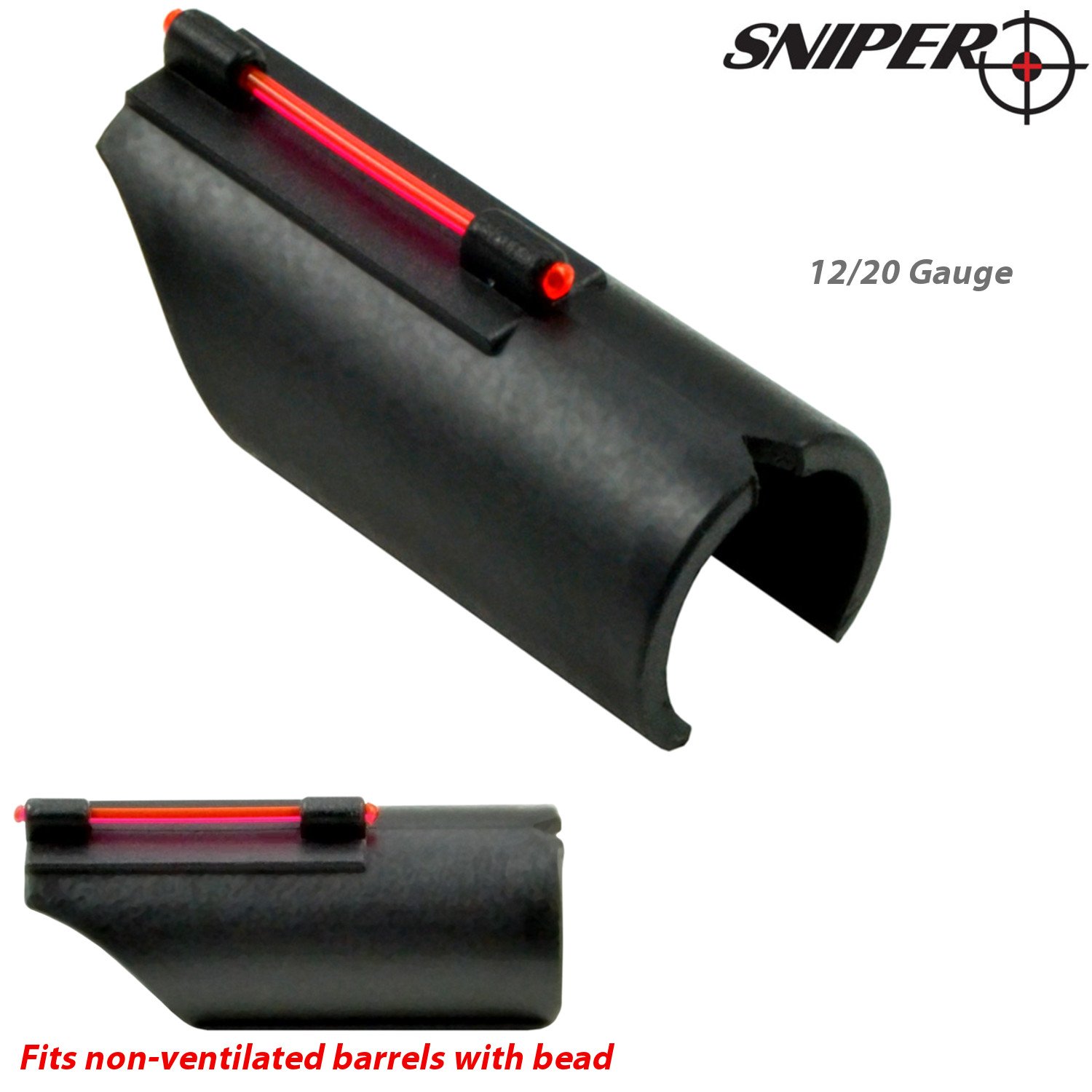 SNIPER Fiber Optic Front Sight (Red) - High Visibility Rifle Sight for Hunting & Shooting | Perfect for Low Light & Fast Target Acquisition
