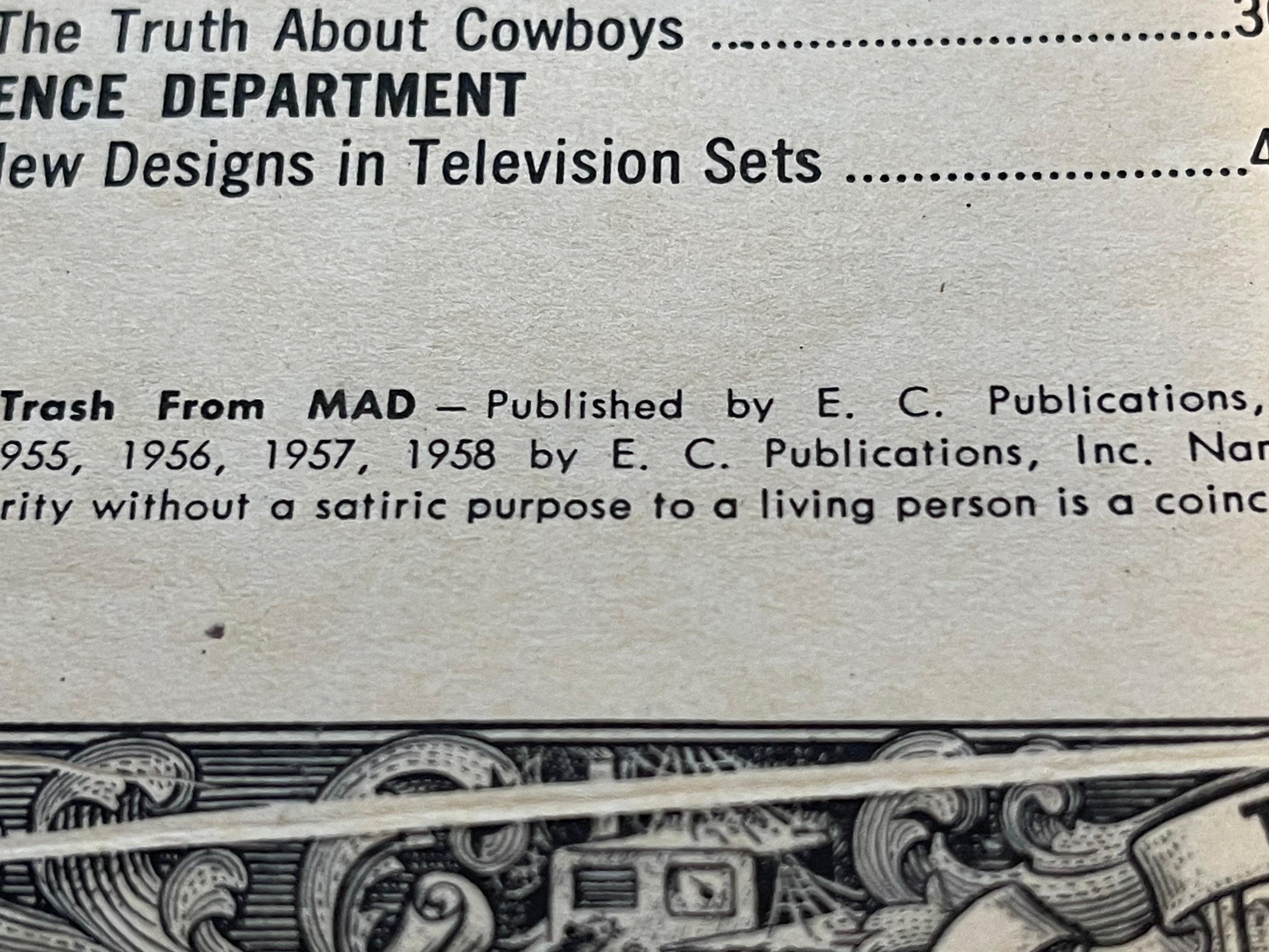 Mad Magazine Rare First Annual Issue 1958 with Comic Insert Book - Vintage Collectible for Comic Fans & Nostalgic Gift Idea