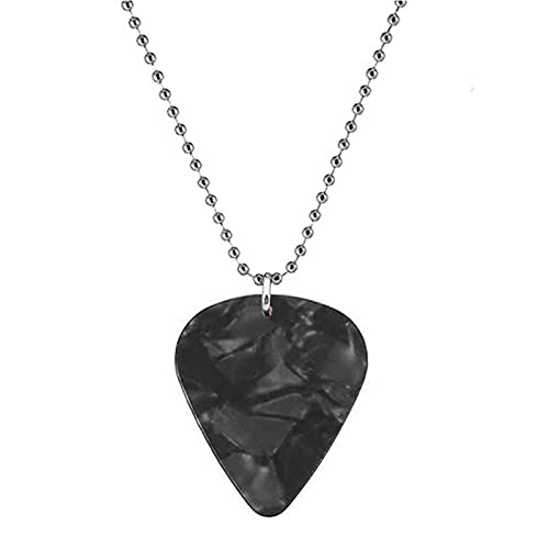 Guitar Pick Necklace - Stainless Steel Plectrum Pendant Chain for Musicians | Rock Punk Music Jewelry Gift for Guitar Players & Music Lovers | Perfect for Concerts, Performances & Music-Themed Parties