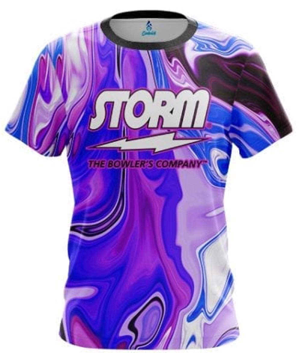 Storm Paint Swirls Bowling Jersey - Professional Custom Bowling Shirt for Men & Women - Perfect for Tournaments, Leagues and Casual Bowling Nights