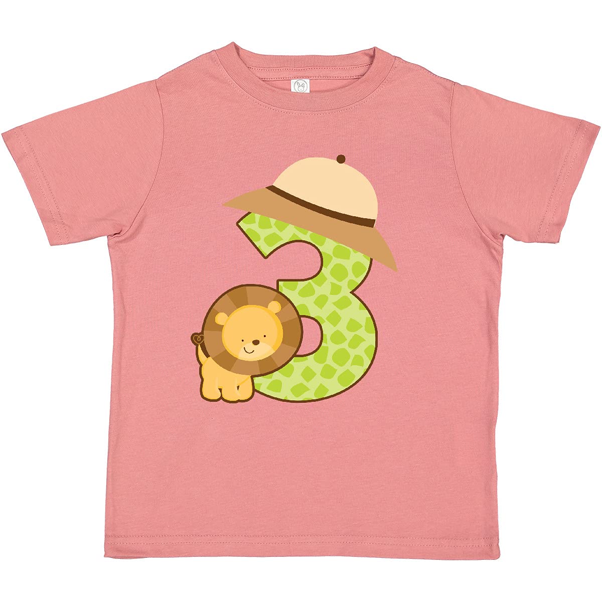 Inktastic Safari 3rd Birthday T-Shirt for 3 Year Old Boys & Girls - Cute Animal Print Toddler Tee for Birthday Party, Zoo Visit & Playtime