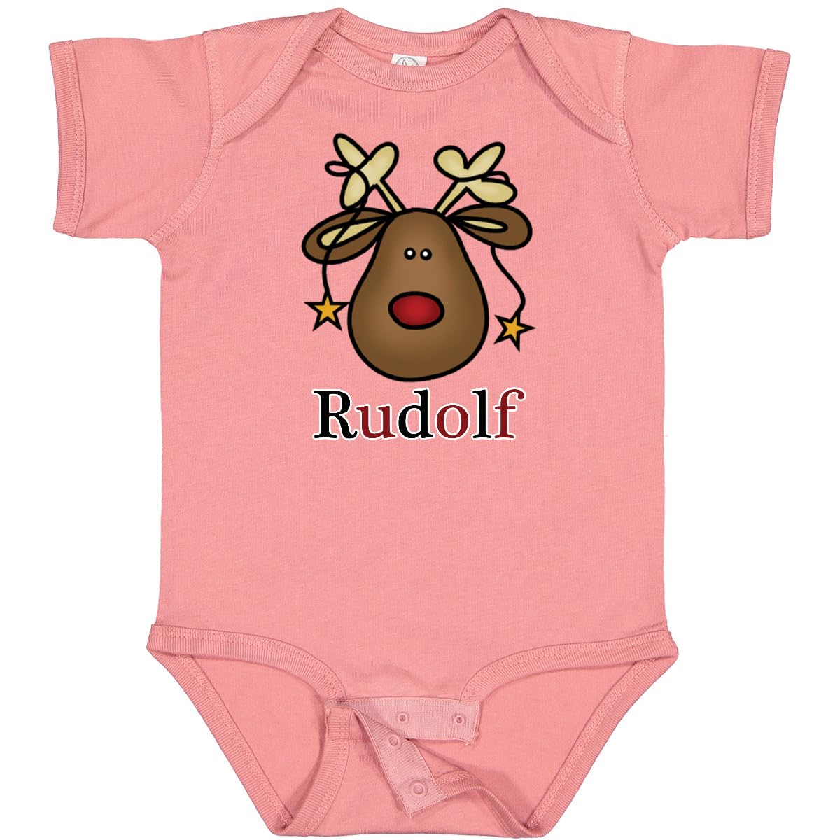 Inktastic Rudolph the Red-Nosed Reindeer Baby Bodysuit - Soft Cotton Onesie for Infants, Christmas Holiday Outfit, Cute Gift for Newborns & Toddlers - Perfect for Family Photos, Holiday Parties & Festive Celebrations
