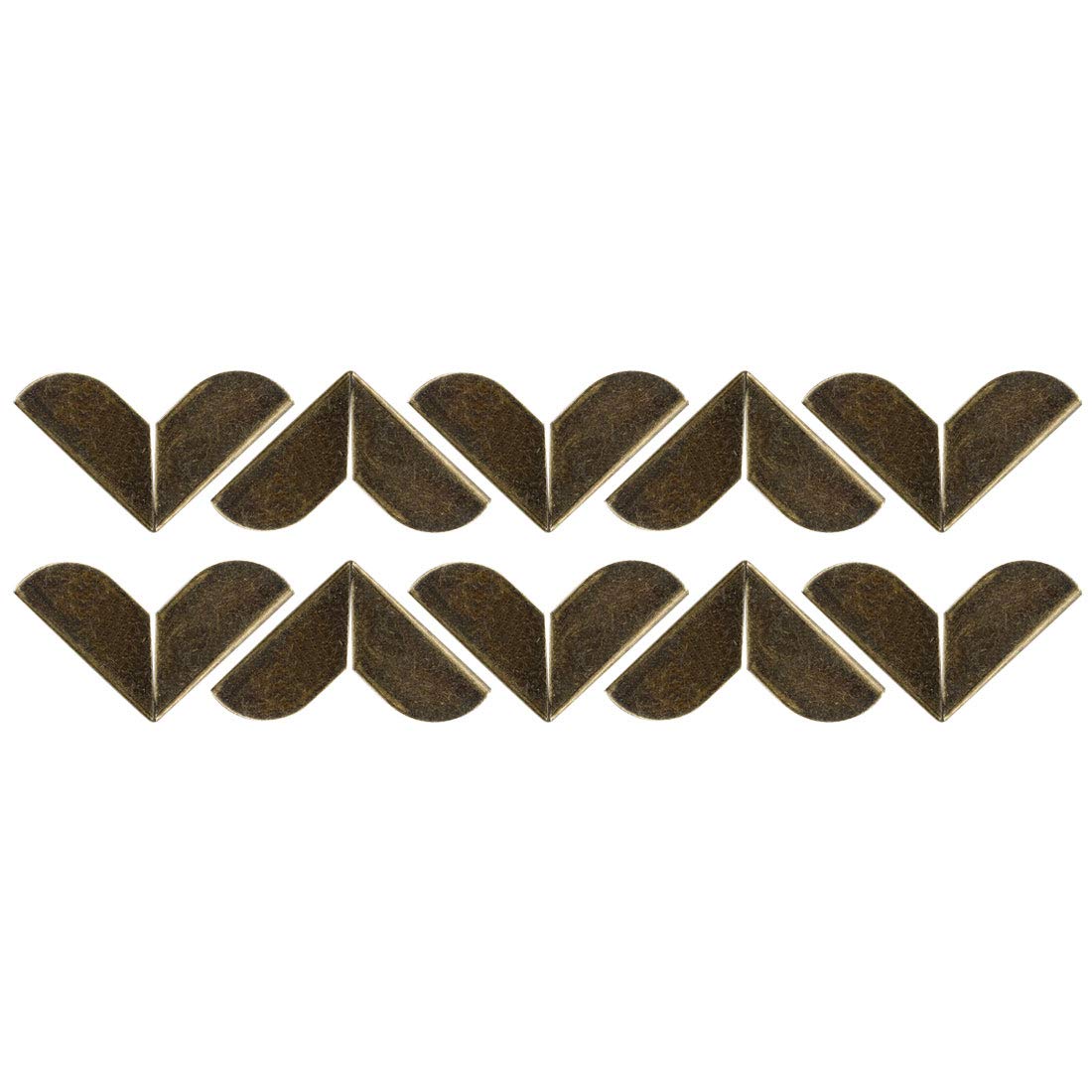 uxcell Bronze Triangle Corner Protectors for Jewelry Box, Table & Furniture - Pack of 10 | Decorative Edge Guards for Home Office & Gift Packaging