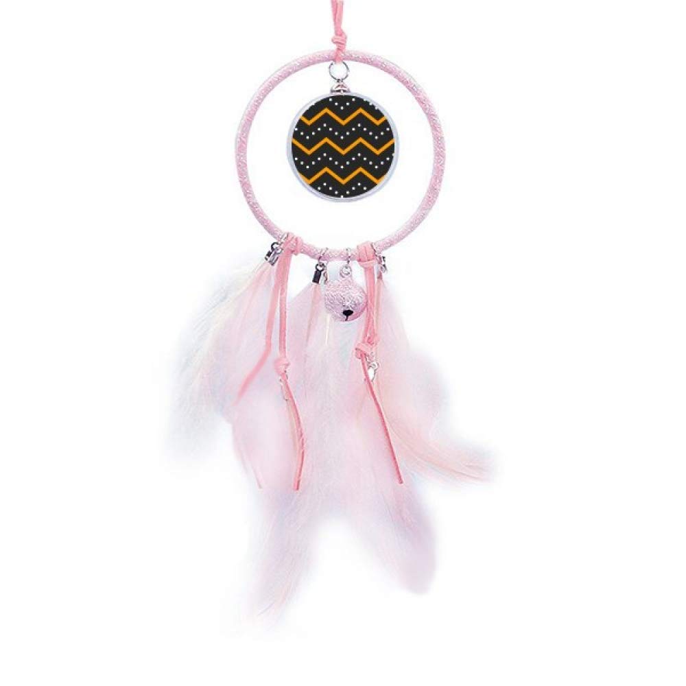 YaoX Wave Happy Fear Halloween Dream Catcher with Small Bells - Boho Bedroom Decor for Wall Hanging, Window Display & Party Decoration