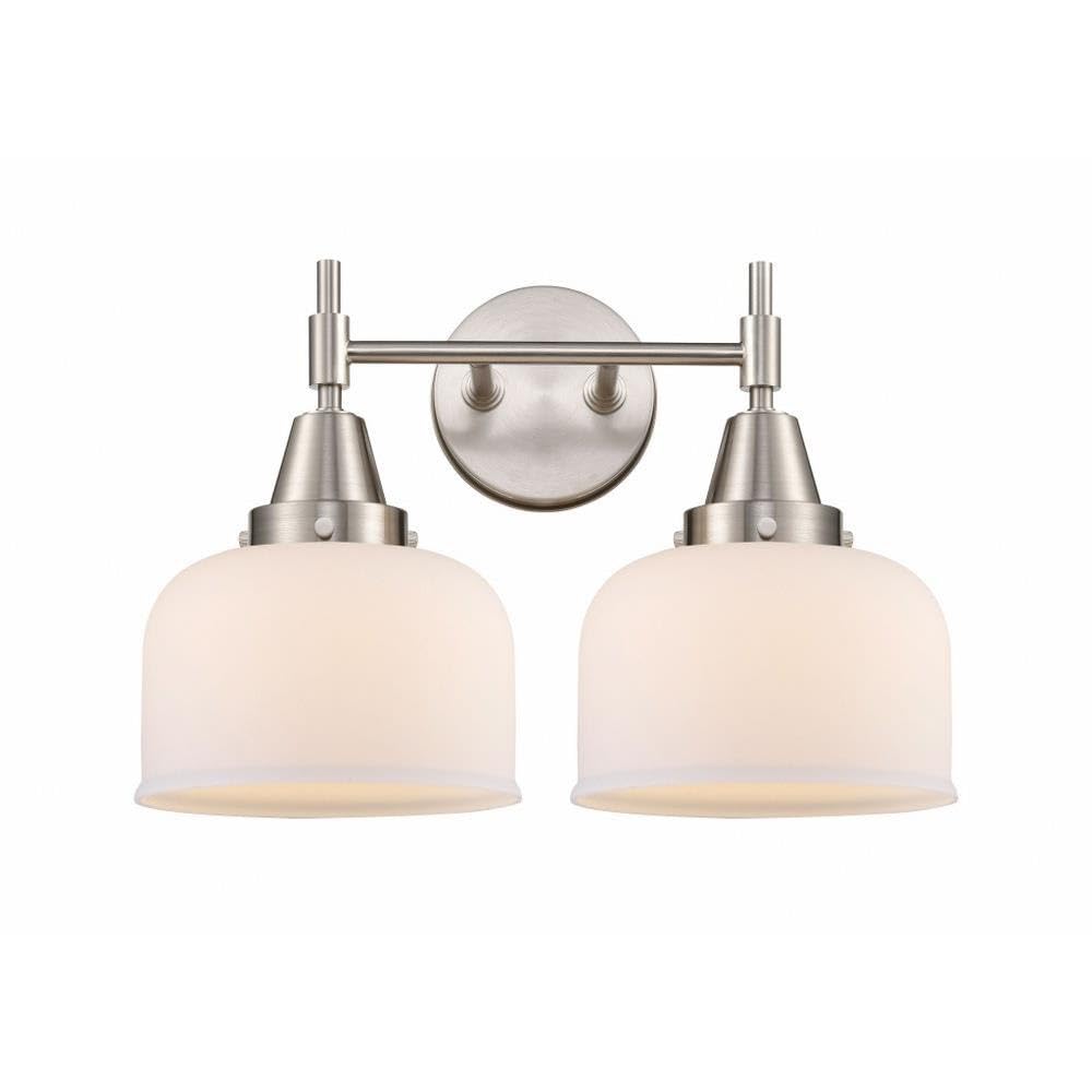 Innovations 447-2W-SN-G71 Transitional Two-Light Bathroom Vanity Light Fixture in Pewter, Nickel & Silver Finish - Perfect for Modern Bathroom Decor & Vanity Lighting