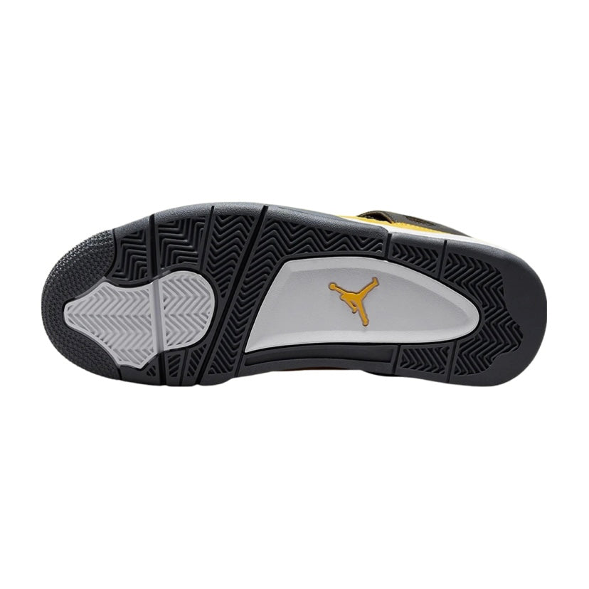 Air Jordan 4 Retro Lightning 2021 Sneakers - Tour Yellow, White, Dark Blue & Grey Colorway | Men's Basketball Shoes for Casual Wear & Street Style