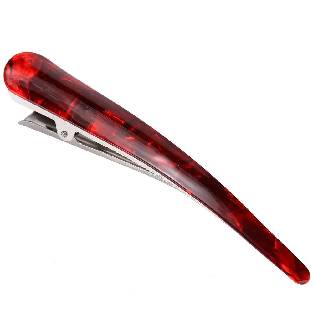 Bakefy 3-Pack Non-Slip Alligator Hair Clips for Women - 5.5 Inch Durable Duckbill Metal Hairpins with Polyester Coating for Thick & Thin Hair - Perfect for Styling, Updos, and Everyday Use