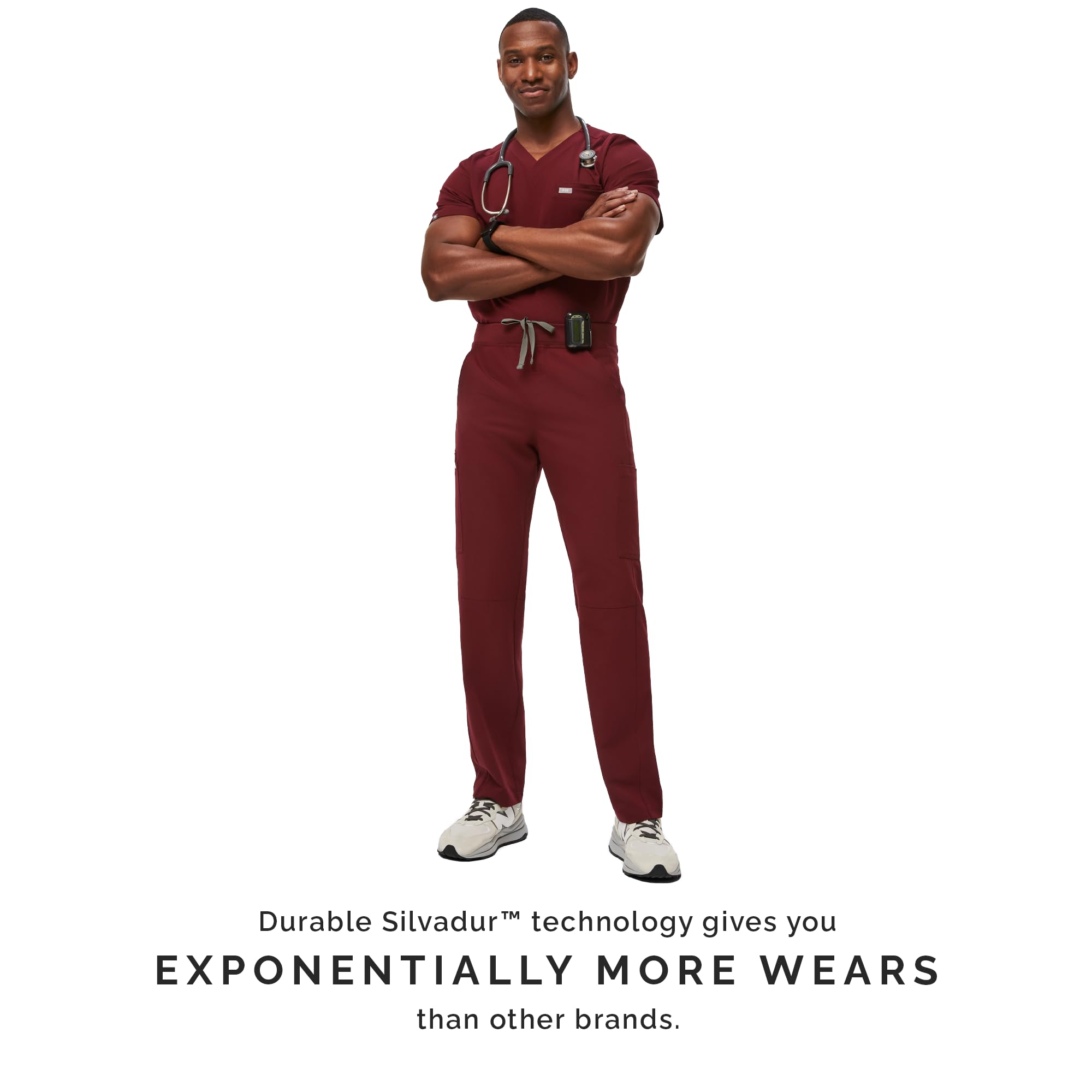 FIGS Axim Cargo Scrub Pants for Men - Classic Fit, Straight Leg, 7 Functional Pockets, 4-Way Stretch Fabric, Anti-Wrinkle Medical Scrubs | Comfortable Workwear for Doctors, Nurses & Healthcare Professionals