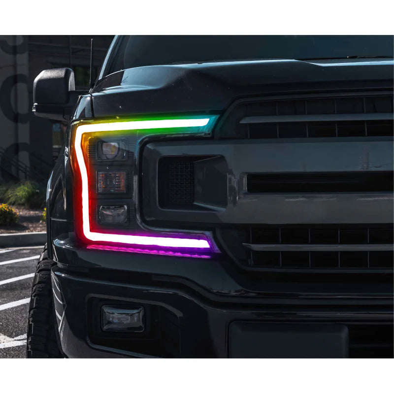 Ford F-150 Multicolor Flow Series LED Headlights (2018-2020) | XB Hybrid Morimoto - Upgrade Your Truck Lighting for Night Driving & Off-Road Adventures