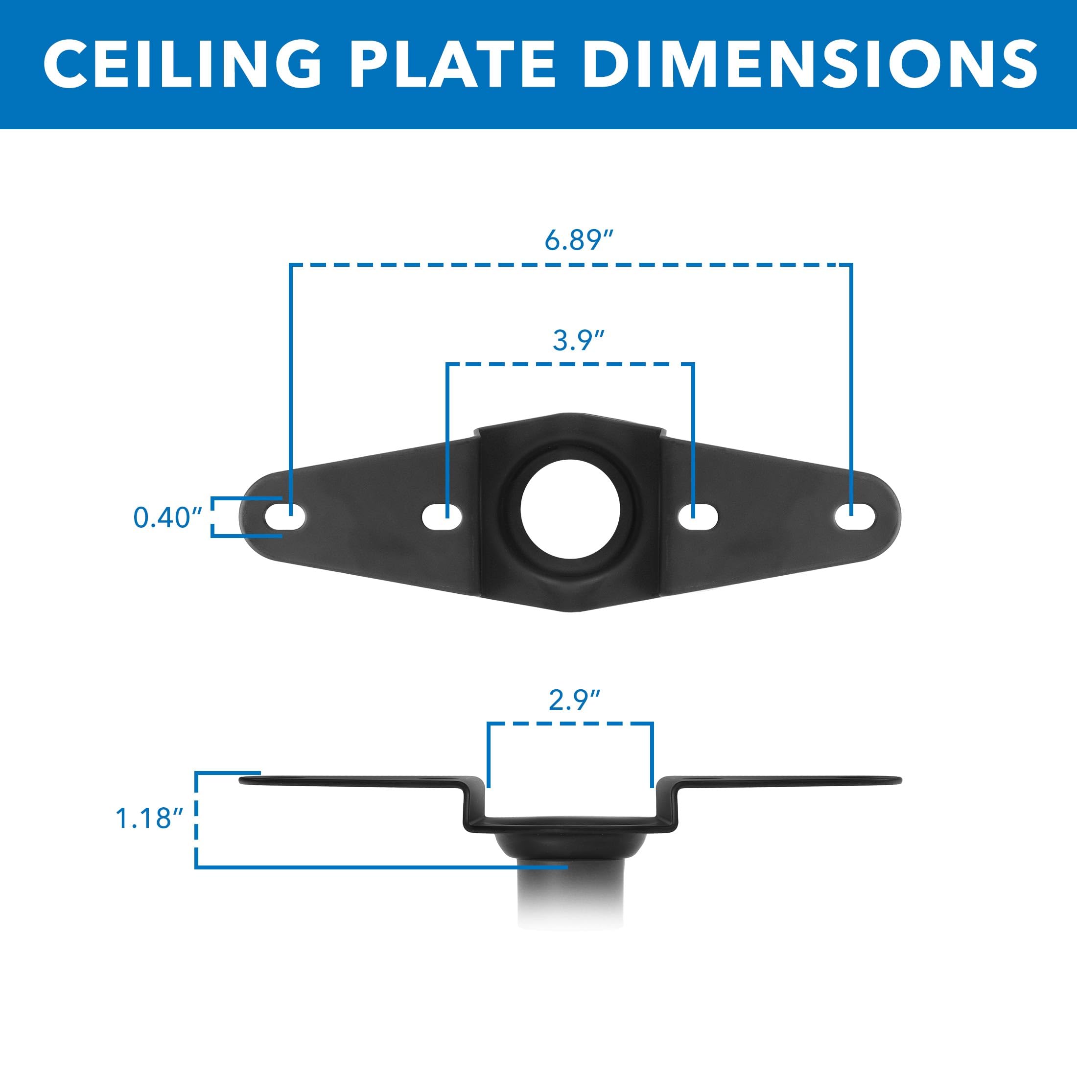 Mount-It! Full Motion TV Ceiling Mount - Height Adjustable Swivel Tilting Bracket for 42-90 Inch TVs up to 220 lbs - Perfect for Living Rooms, Bedrooms & Commercial Spaces
